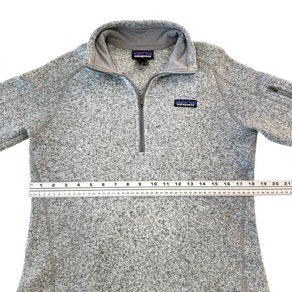 Patagonia Better Sweater Women's Medium Gray 1/4 Zip Pullover Fleece Jacket - Picture 4 of 8
